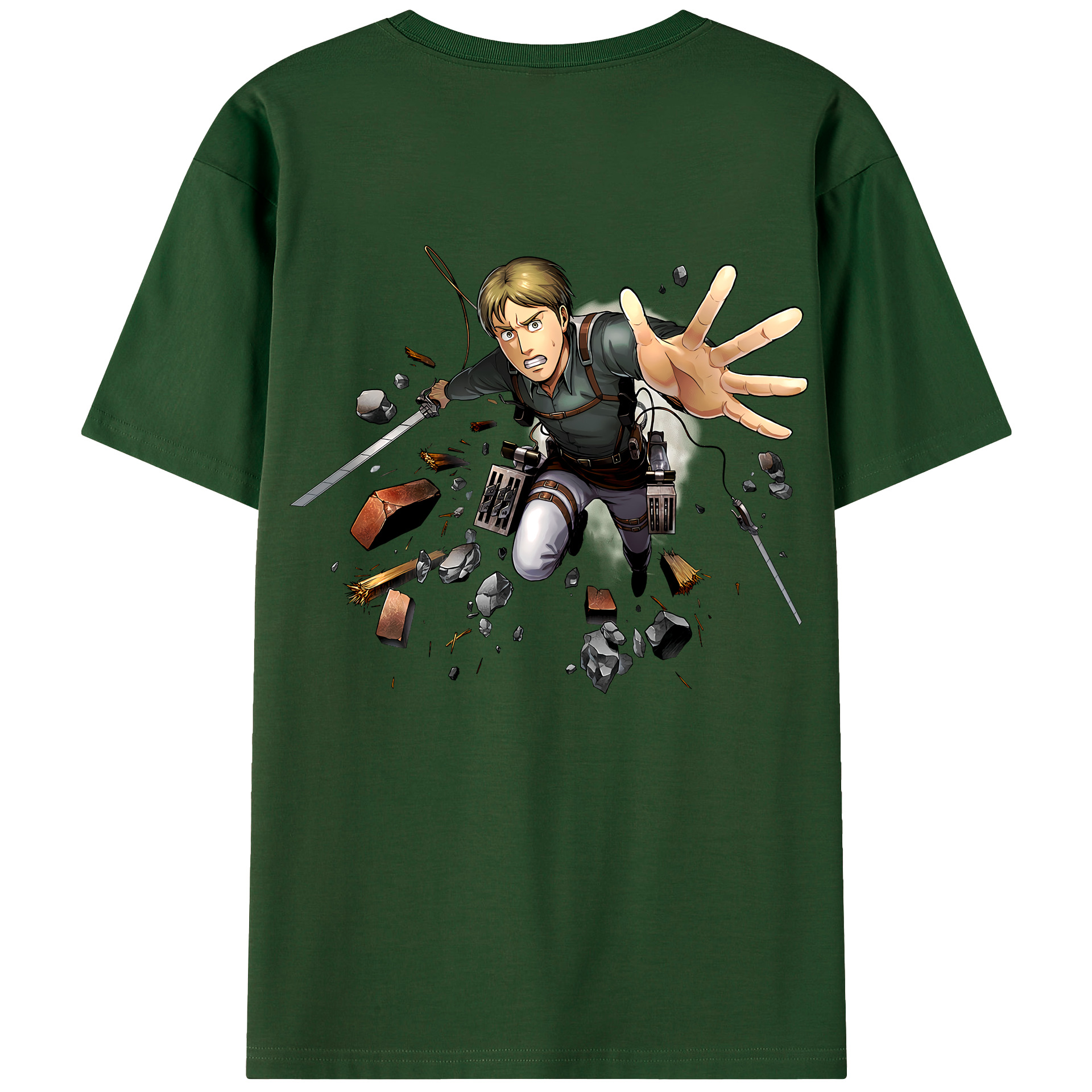 （画像用） 進撃の巨人 Attack on Titan 綿100％半袖Tシャツ（背面プリント）